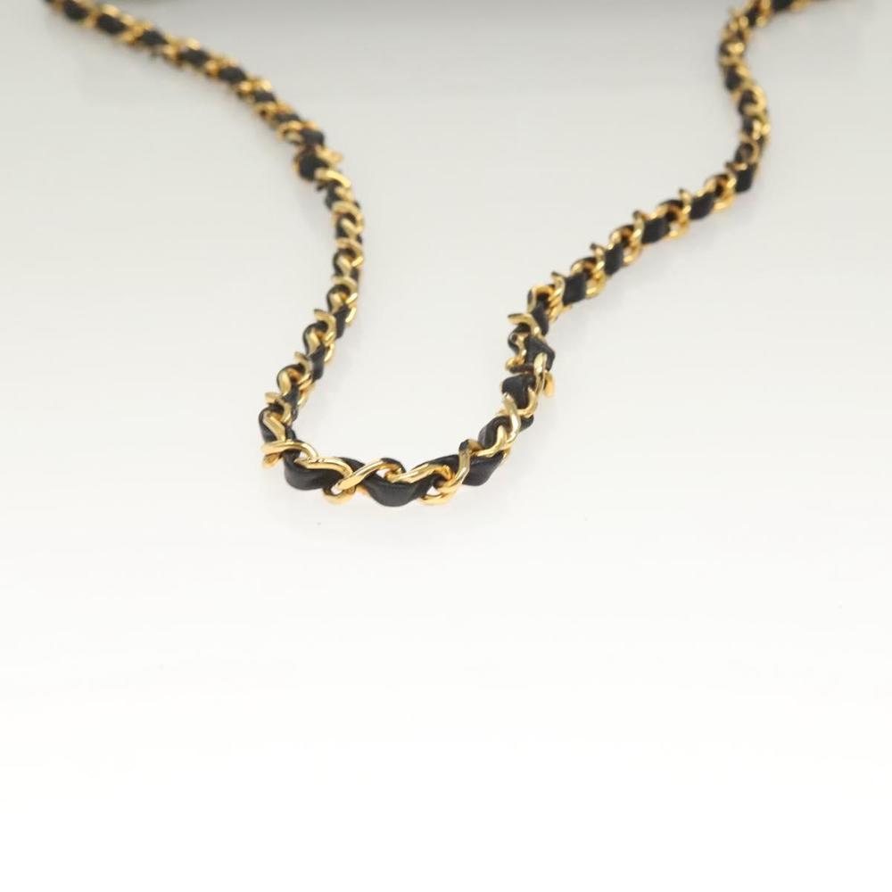 CHANEL Matelasse Chain Shoulder Bag Lamb Skin Black Gold CC Auth 131347 - Picture 7 of 16